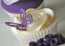 A butterfly on a cupcake